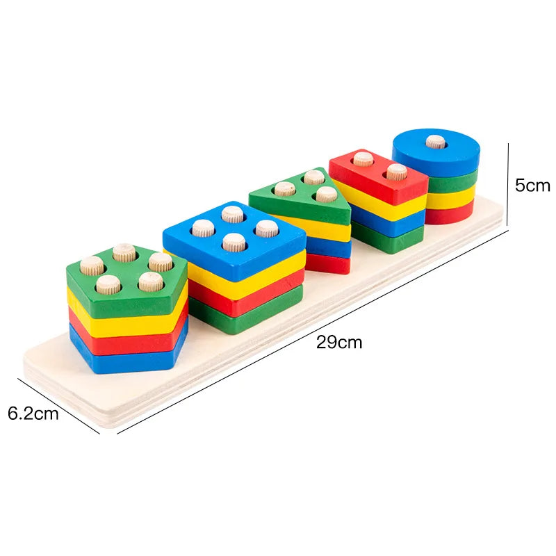 Wooden Geometric Shape Sets
