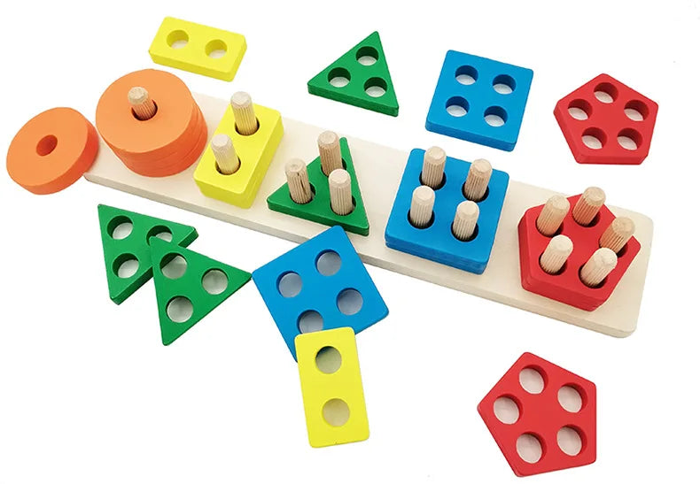 Wooden Geometric Shape Sets