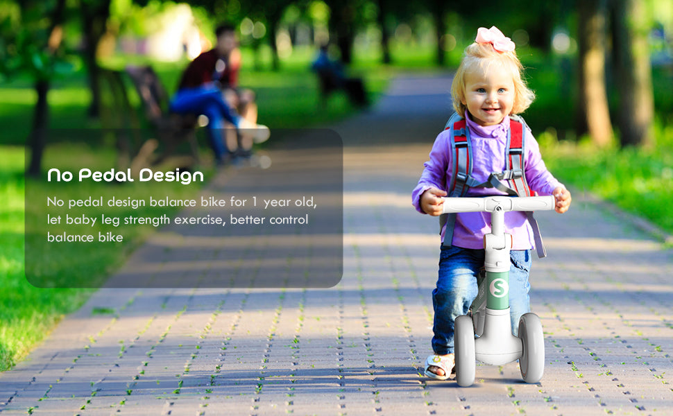 Balance Bike 4 Wheels Toddler Walker Bicycle