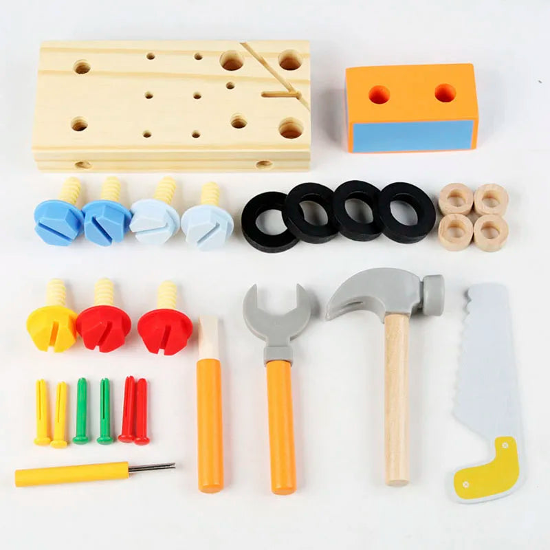 Children 3D Busy Board Wooden Toys Montessori Game Simulation Pretend Play Screw Tools Fine Movement Training Educational Toys