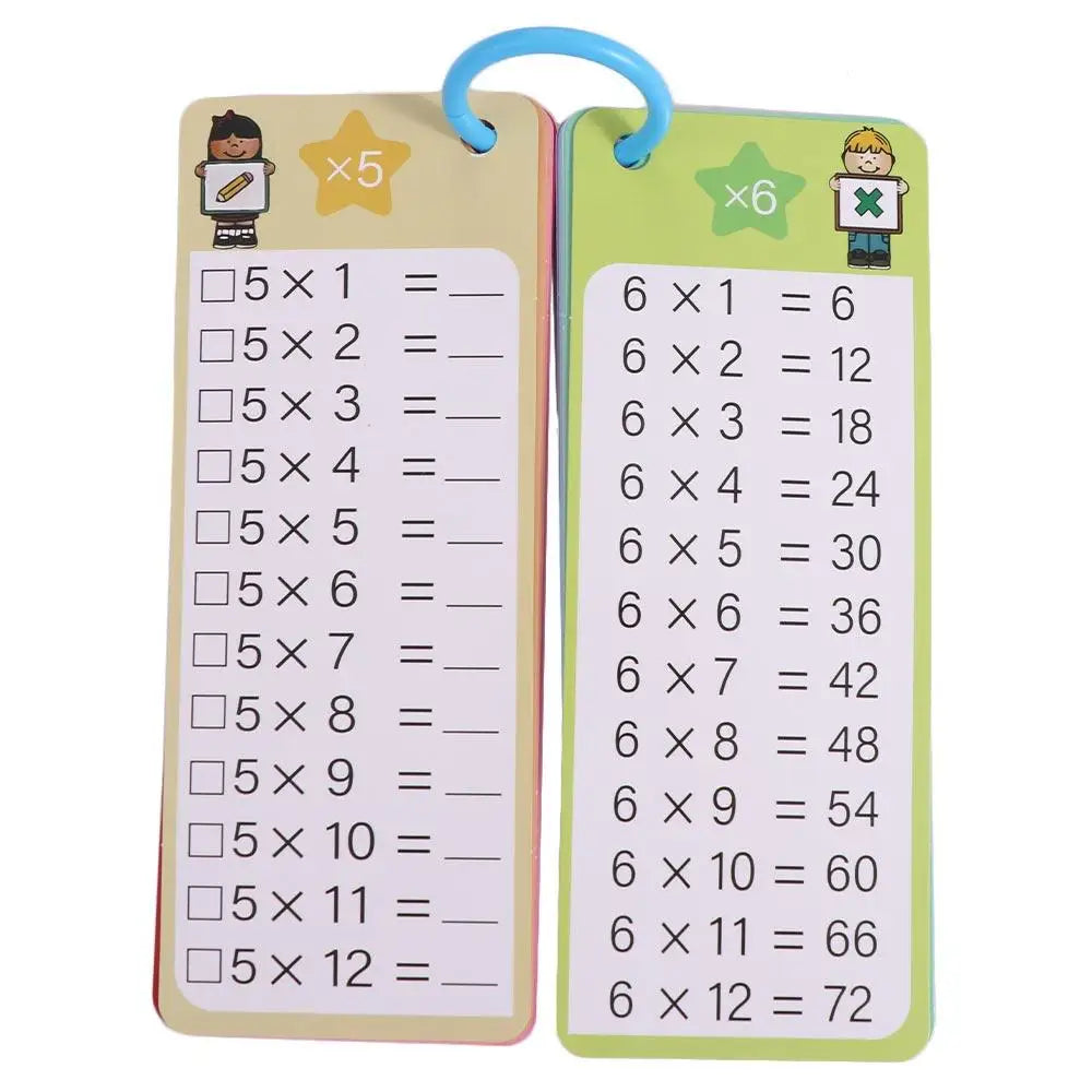 Mathematics Card Montessori Learning Cards Matching Games Multiplication Math Education Flash Card Flashcard with Erasable Pen