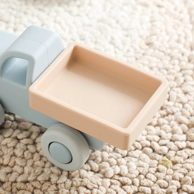 Silicone Car Baby 0-12 Month Toys Ambulances Truck For Babies Food Grade Silicone Educational Infants Developmental Newborn Gift