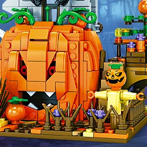 Halloween Creative Building Blocks Set Halloween Hut Haunted House Pumpkin House Decoration Bricks Kit Toys Birthday Party Gifts