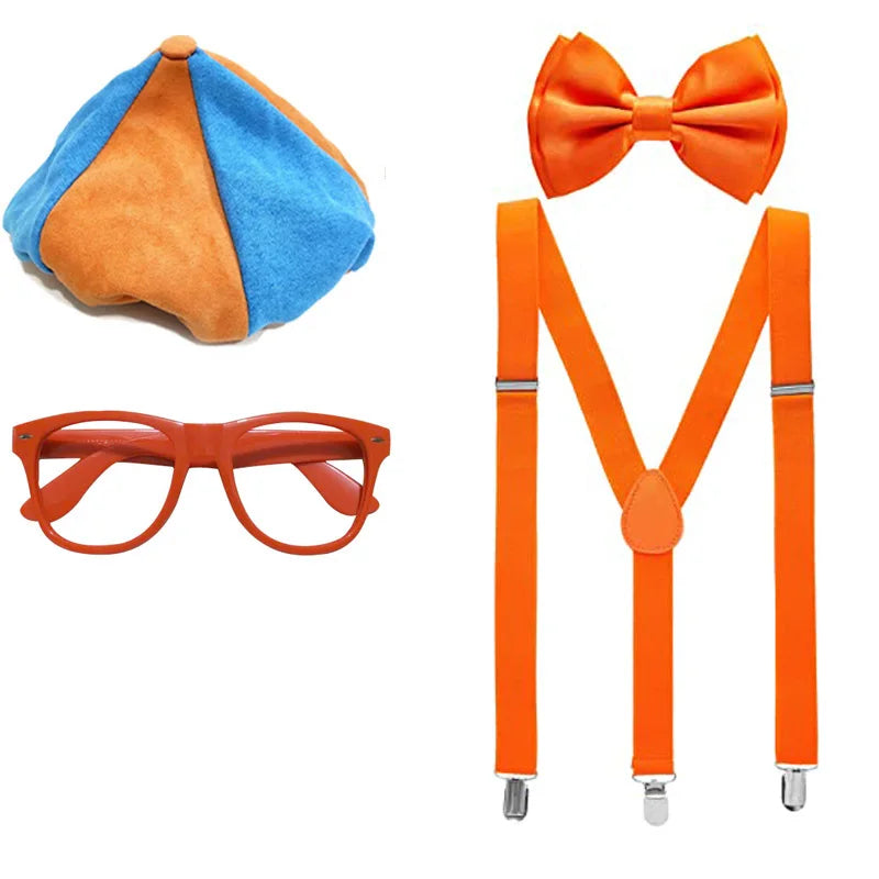 Child Train Engineer Costume Roleplay Accessories Perfect Dress Up Play Time Iconic Orange Bow Tie Suspenders Hats 2024 New