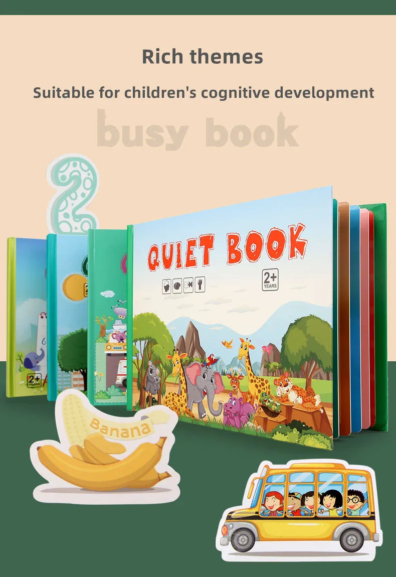 Quiet Book Magic Sticker Toy Baby Educational Montessori Early Education Children Enlightenment Cognitive Material Package