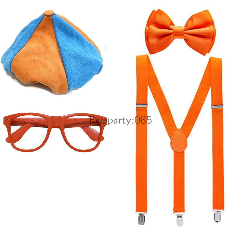 Child Train Engineer Costume Roleplay Accessories Perfect Dress Up Play Time Iconic Orange Bow Tie Suspenders Hats 2024 New