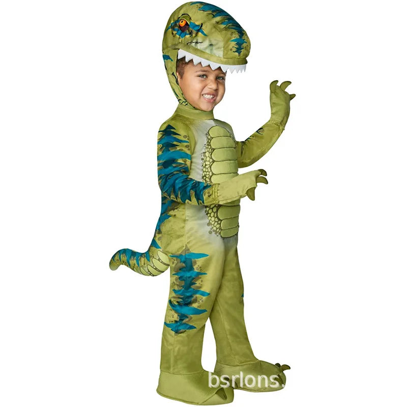 Halloween Children's Dinosaur Costumes World Tyrannosaurus Cosplay Jumpsuits Stage Party Cos Suits For Kids Christmas Gifts 2023