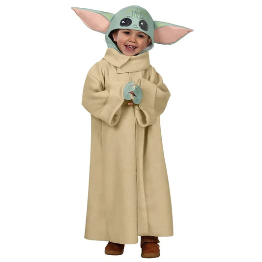 New Arrive Cute Disney Anime Yoda Baby Costume Christmas Carnival Party Cosplay Clothing New Year Kids  Anime Cosplay Funny Xmas