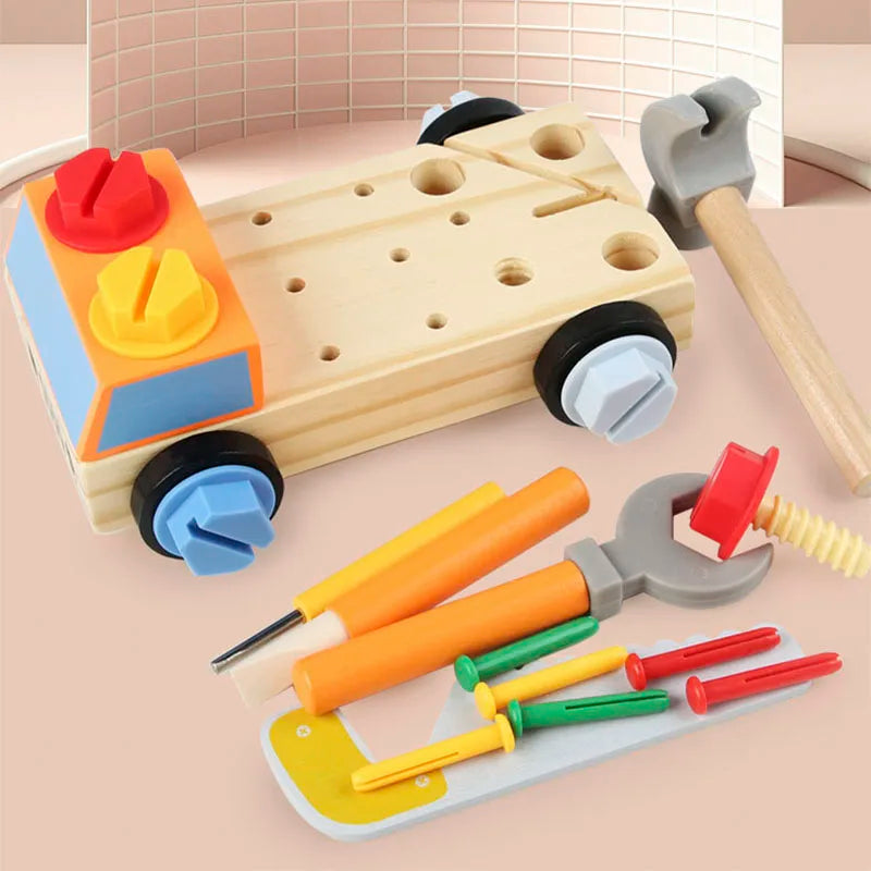 Children 3D Busy Board Wooden Toys Montessori Game Simulation Pretend Play Screw Tools Fine Movement Training Educational Toys