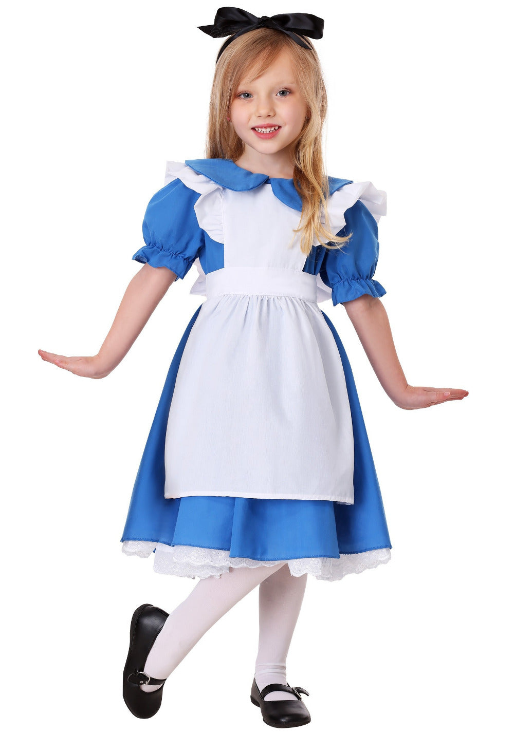 Children Girl Blue Alice In Wonderland Halloween Costume For Kids Party Lolita Maid Dress Cosplay Fancy Carnival Costumes Girls