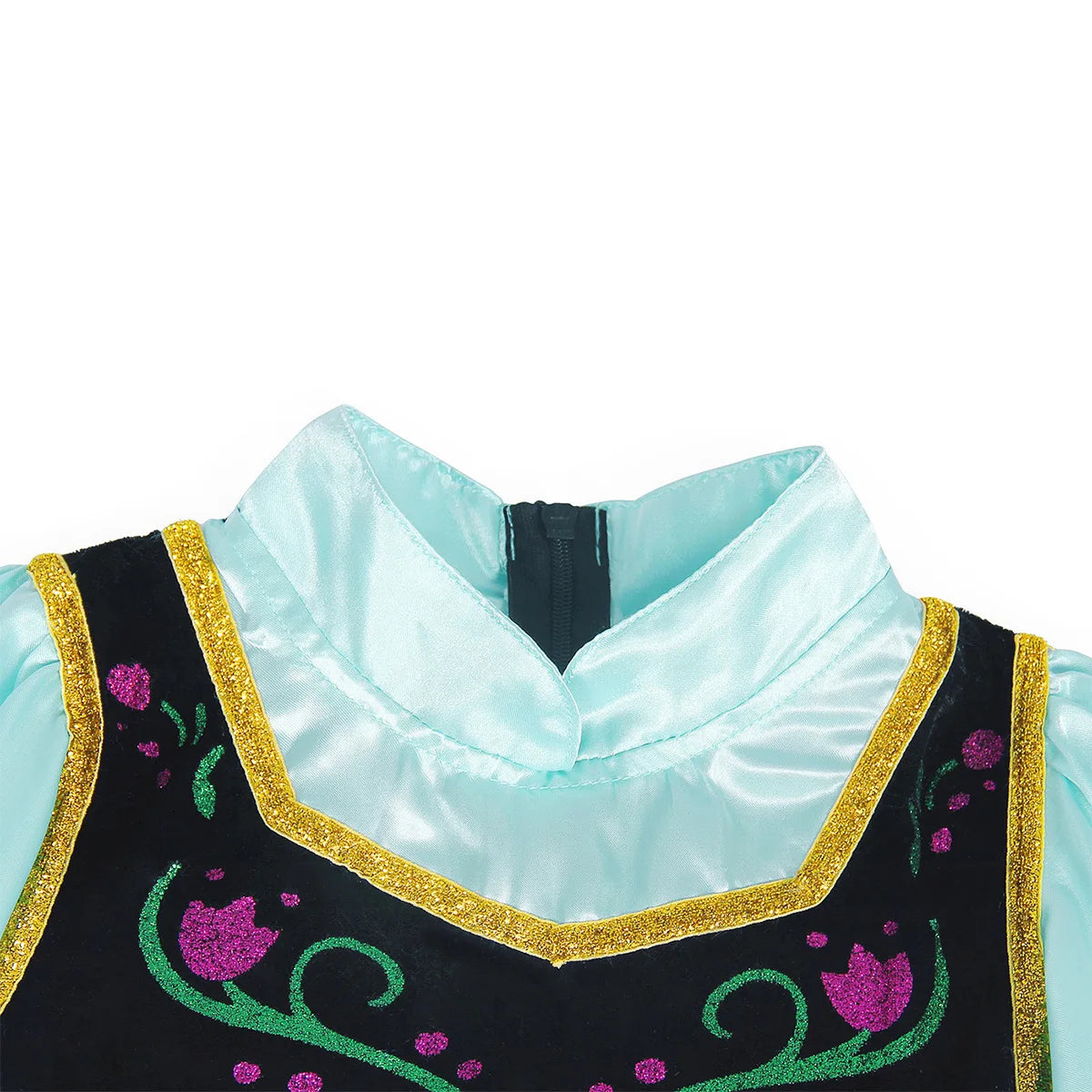 Disney Anna Dress with Cape for Kids Girl Carnival Princess Disguise Frozen Party Clothing Girls Hallloween Anna Gown Prom Dress