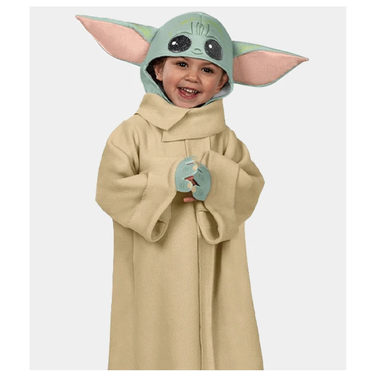 New Arrive Cute Disney Anime Yoda Baby Costume Christmas Carnival Party Cosplay Clothing New Year Kids  Anime Cosplay Funny Xmas