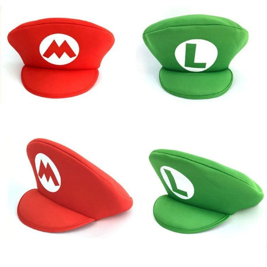 Super Mario Bros Hat for Kids Aldult Cosplay Props Halloween Birthday Gift Mario Luigi Children Baseball Cap Shade Sun Cap