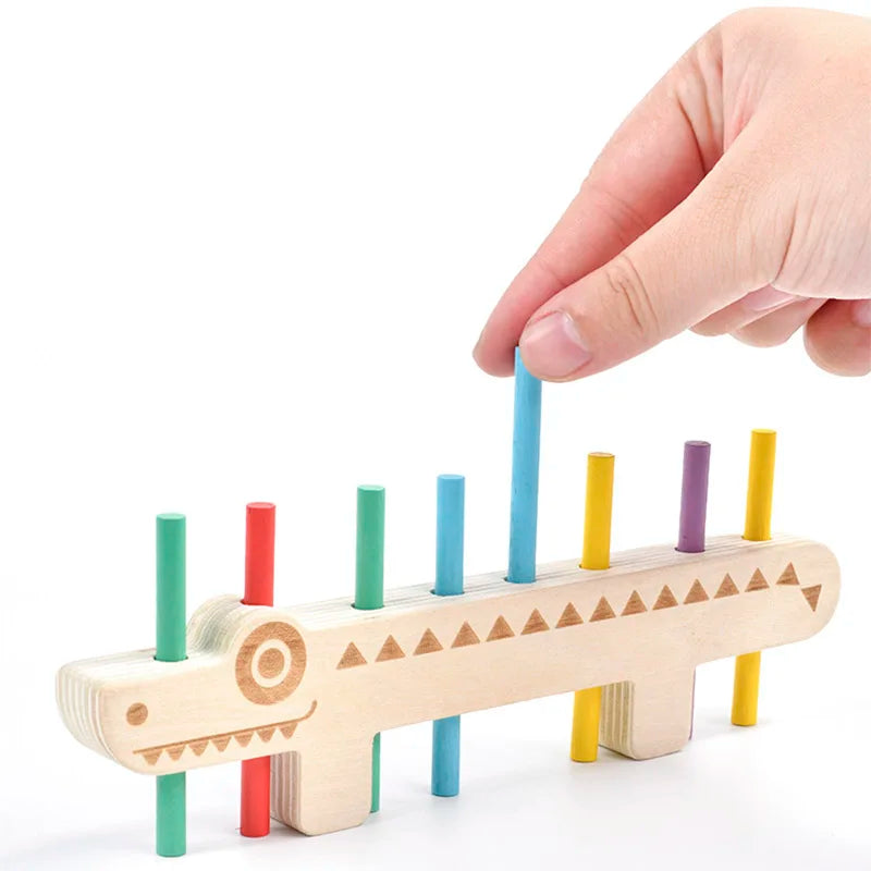 Montessori Wooden Toy Color Matching Games Puzzle Learning Set Fine Movement Training Math Educational Toys For Chilren Kids