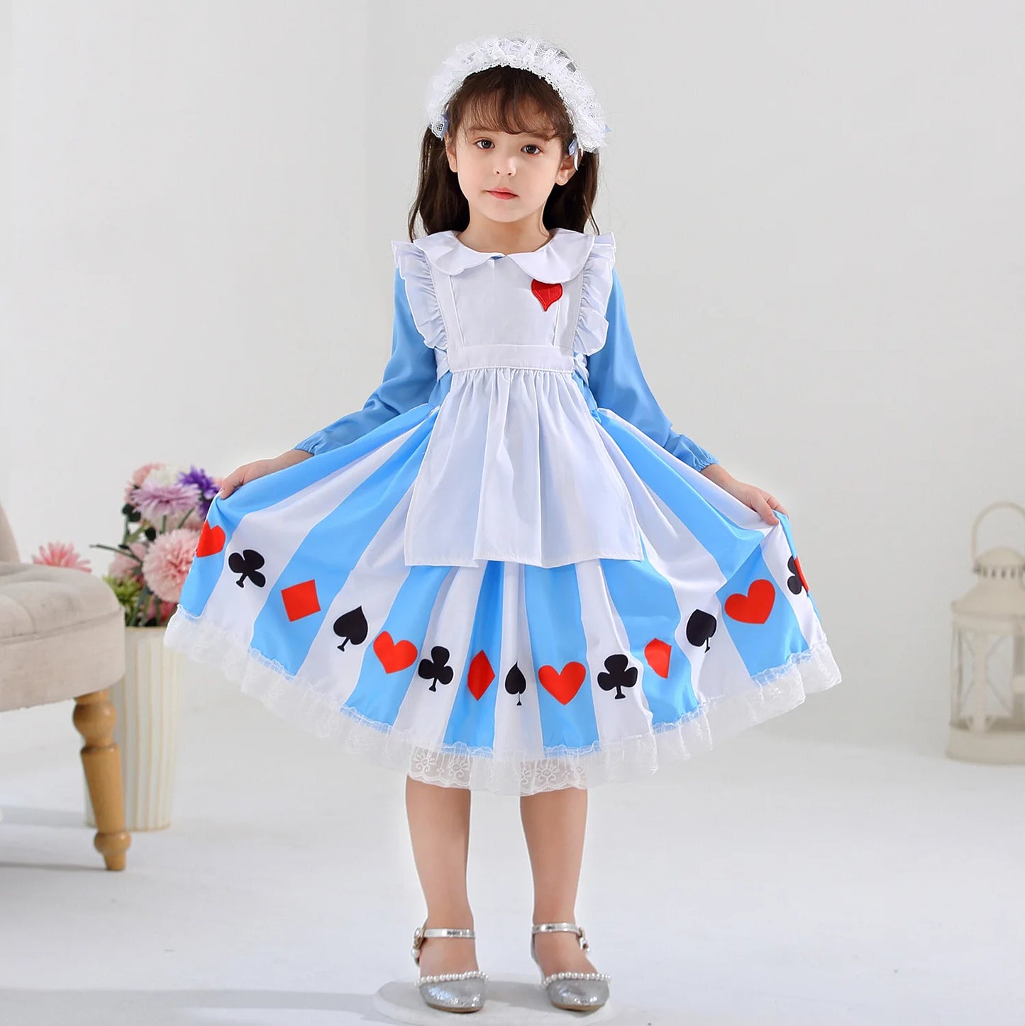 Alice In Wonderland Cosplay Maid Dress Lolita Fantasy Role Playing Party Costume Halloween Carnival Birthday Surprise Gift