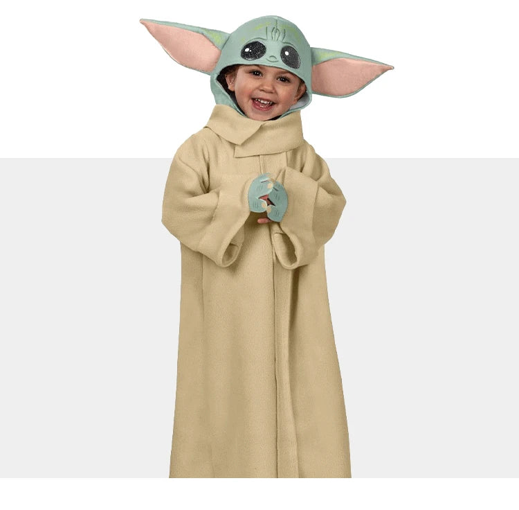 New Arrive Cute Disney Anime Yoda Baby Costume Christmas Carnival Party Cosplay Clothing New Year Kids  Anime Cosplay Funny Xmas