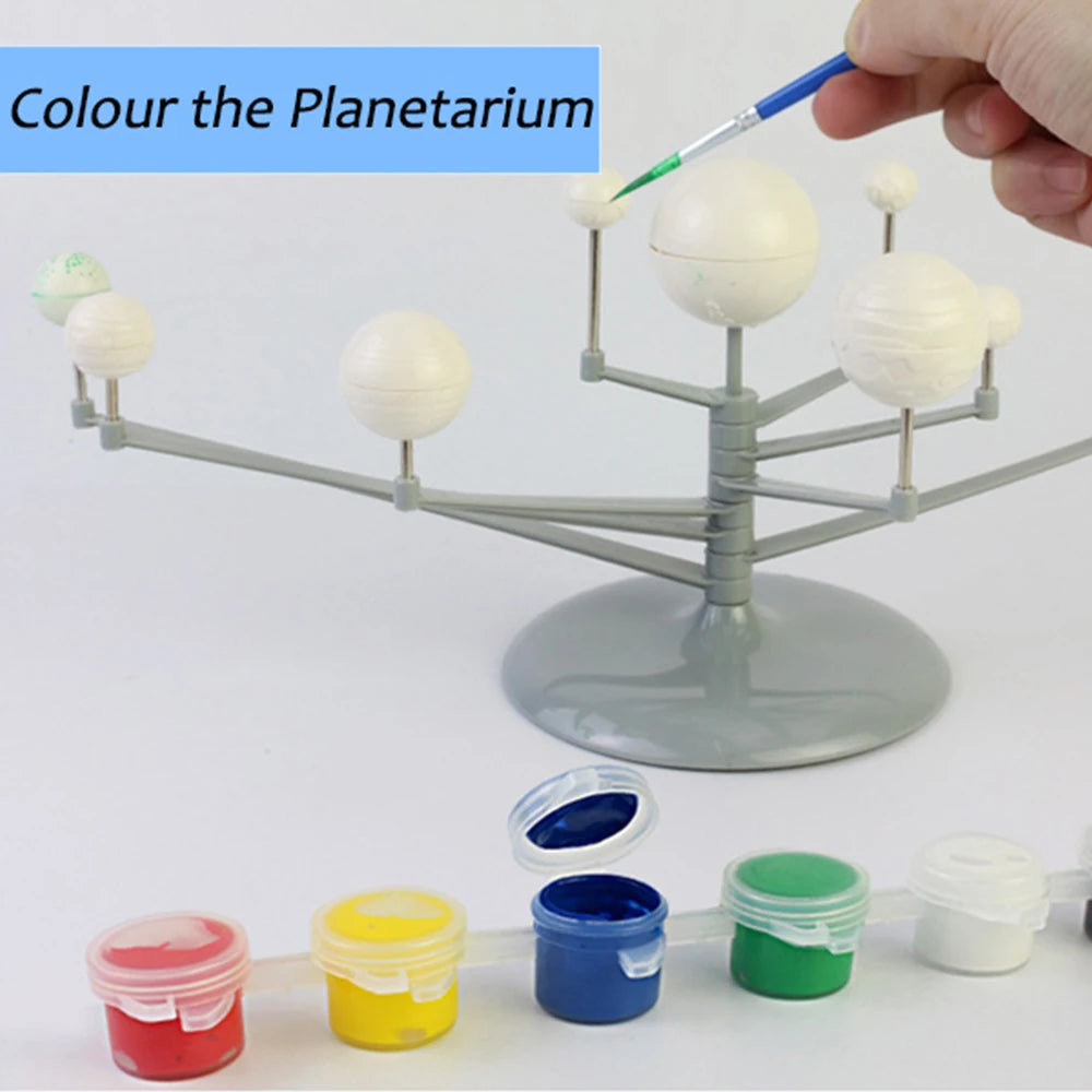 Solar System Model DIY Toys  Educational Child Science Technology Learning Solar System Planet Teaching Assembly Coloring Gift