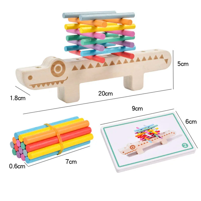 Montessori Wooden Toy Color Matching Games Puzzle Learning Set Fine Movement Training Math Educational Toys For Chilren Kids