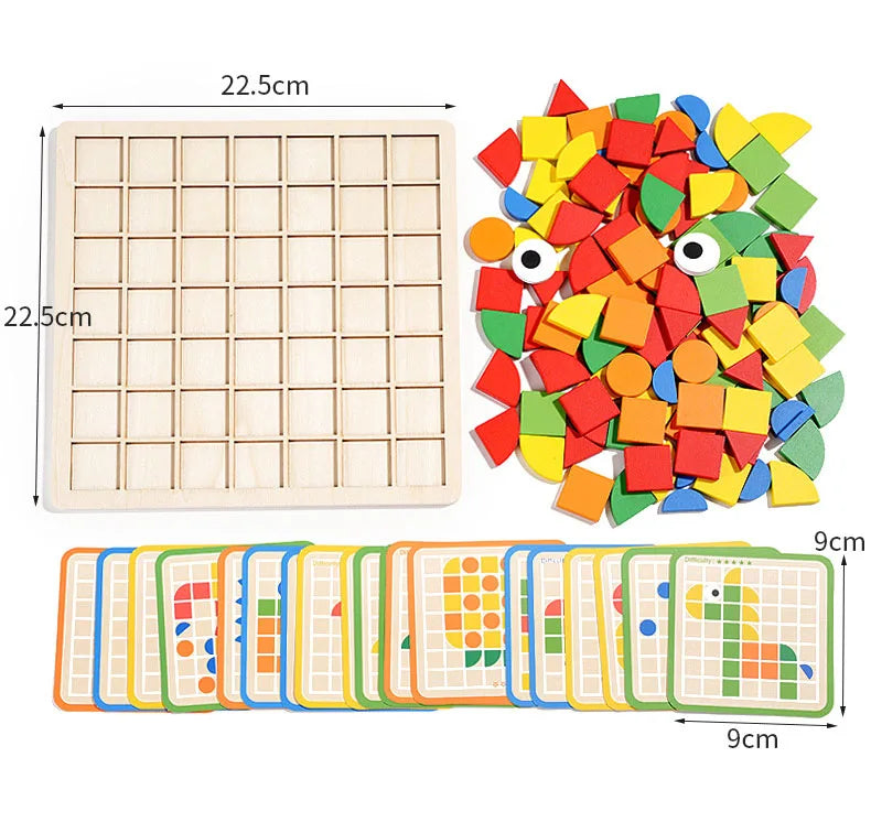 Montessori Cognition Puzzle Board Logical Training Matching Game Early Educational Toys Gifts For Children Kids Baby