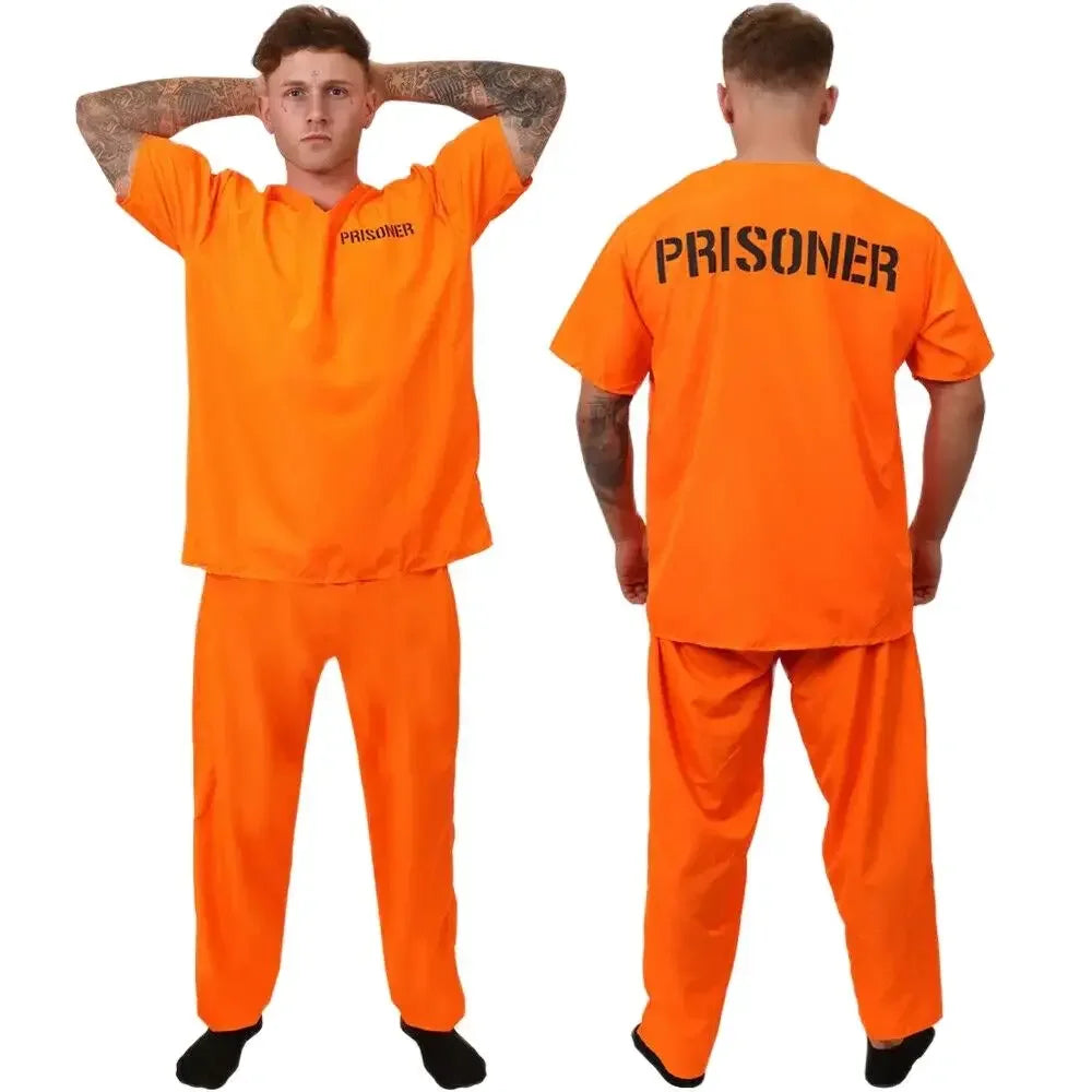 Kids Halloween Gift Prisoner Criminal Cosplay Costumes Children Birthday Convict Toys Costume 3-9 Years Purim Unisex Fancy Dress