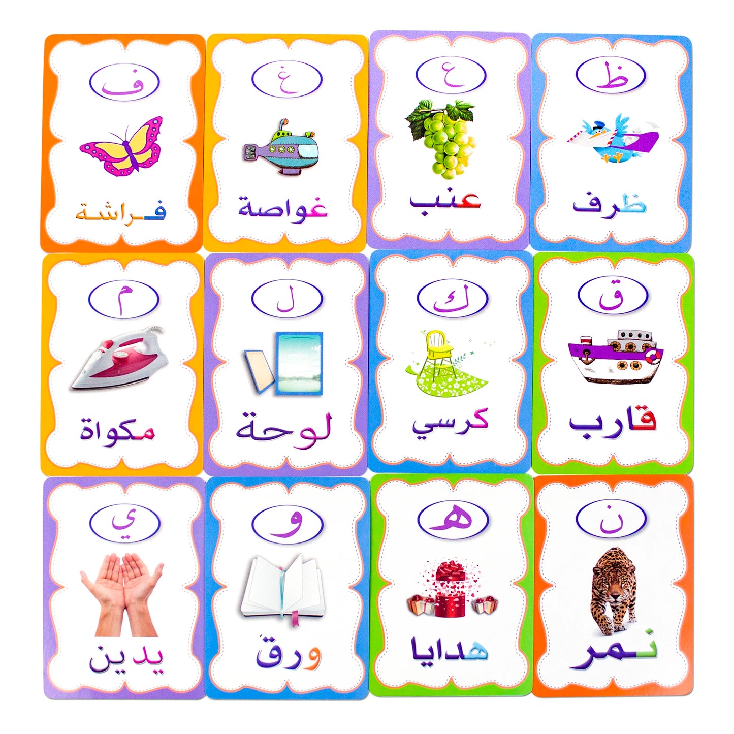 Toddler Learning Arabic Alphabet/Letters Early Educational Preschool Baby Toys Cognitive Card Montessori Games Flashcard Kids