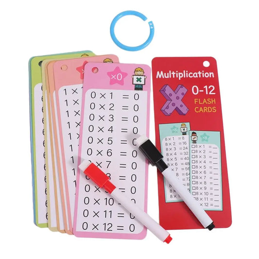 Mathematics Card Montessori Learning Cards Matching Games Multiplication Math Education Flash Card Flashcard with Erasable Pen