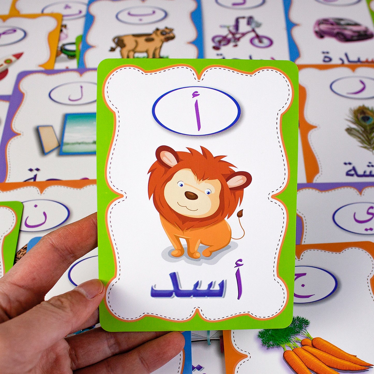 Toddler Learning Arabic Alphabet/Letters Early Educational Preschool Baby Toys Cognitive Card Montessori Games Flashcard Kids