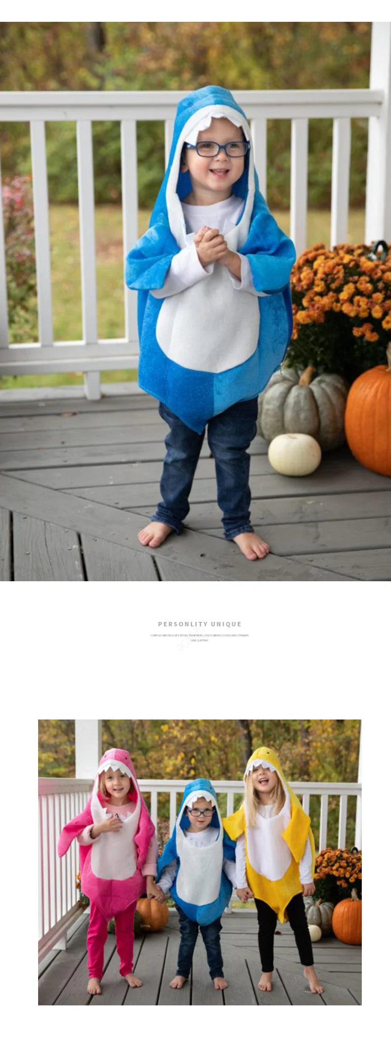 New Arrival Child Unisex Toddler Family Shark Cosplay Costume Halloween Carnival Party For Kids Costumes 3 Colors Avaiable