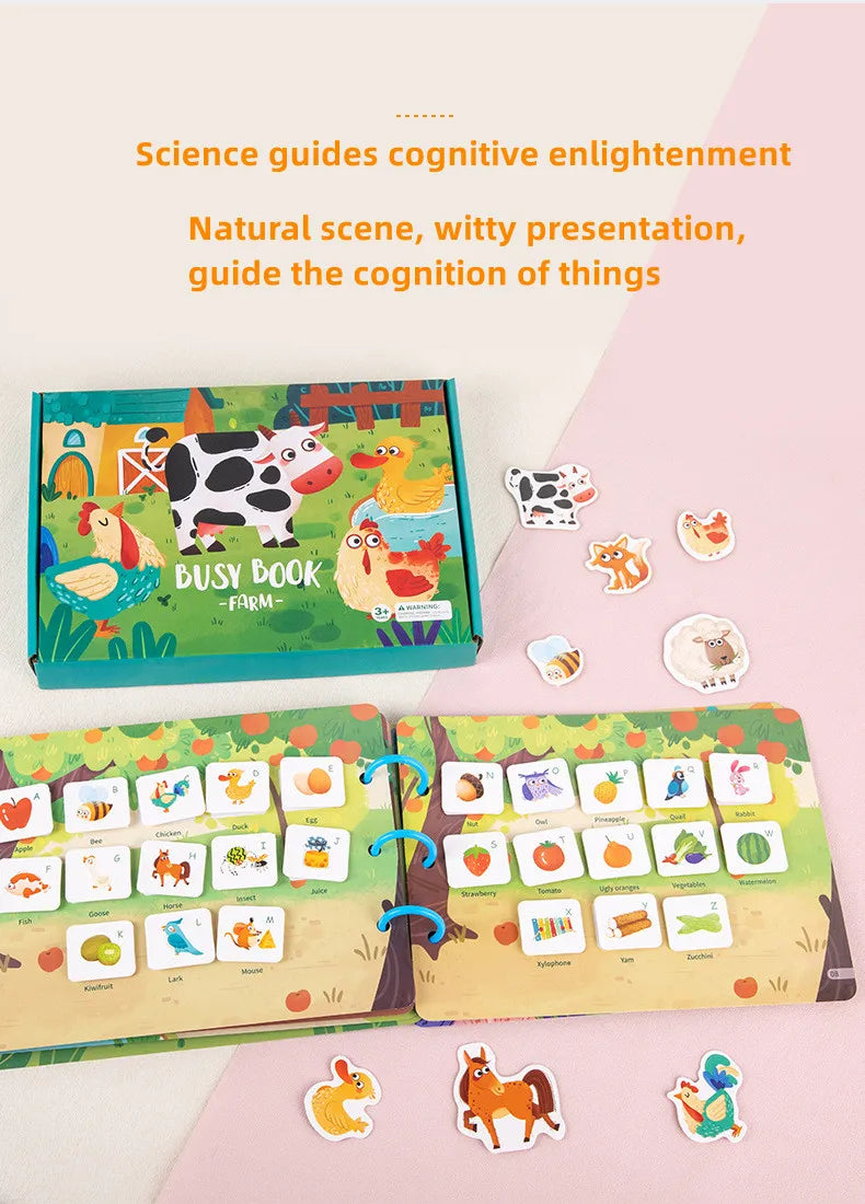 Quiet Book Magic Sticker Toy Baby Educational Montessori Early Education Children Enlightenment Cognitive Material Package