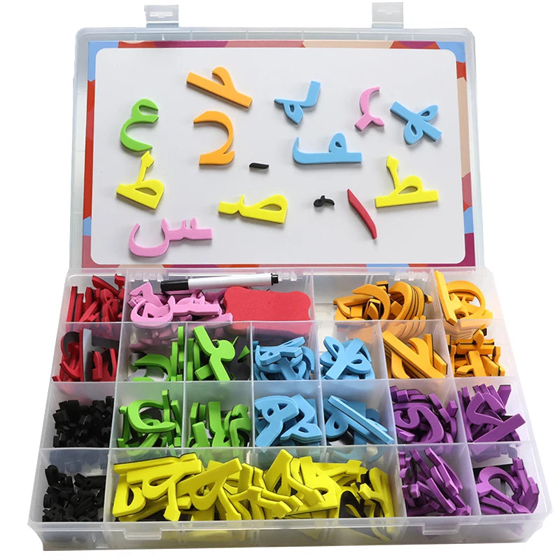 Children's Magic Arabic Letters Words 3D EVA Puzzles Jigsaw Games Montessori Early Educational Magnetic Preschool Toys for Kids