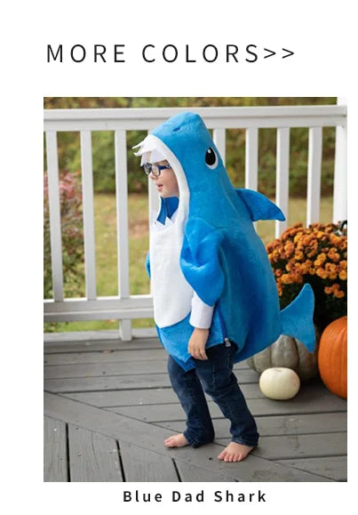 New Arrival Child Unisex Toddler Family Shark Cosplay Costume Halloween Carnival Party For Kids Costumes 3 Colors Avaiable