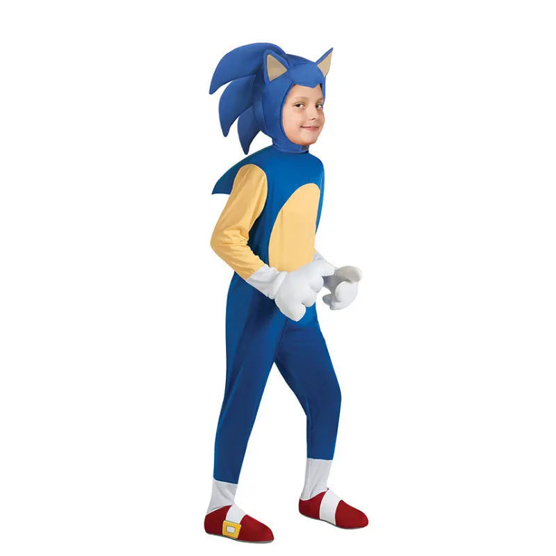 Anime Game Sonic Cosplay Costume Children's Hedgehog Zentai  Halloween Party Performance Costume Bodysuit