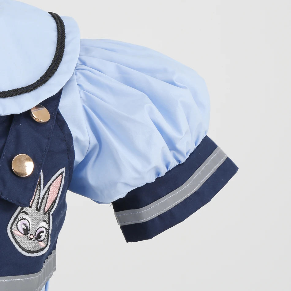 Movie Zootropolis Judy Cosplay Costume Kids Dress Tie Headdress Belt Socks Full Set Girls Police Role Play Uniform Halloween