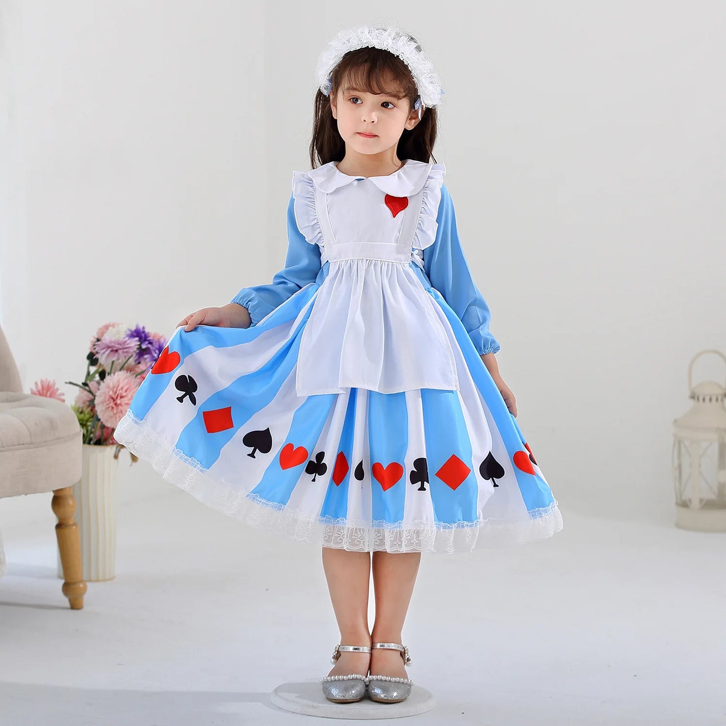 Alice In Wonderland Cosplay Maid Dress Lolita Fantasy Role Playing Party Costume Halloween Carnival Birthday Surprise Gift