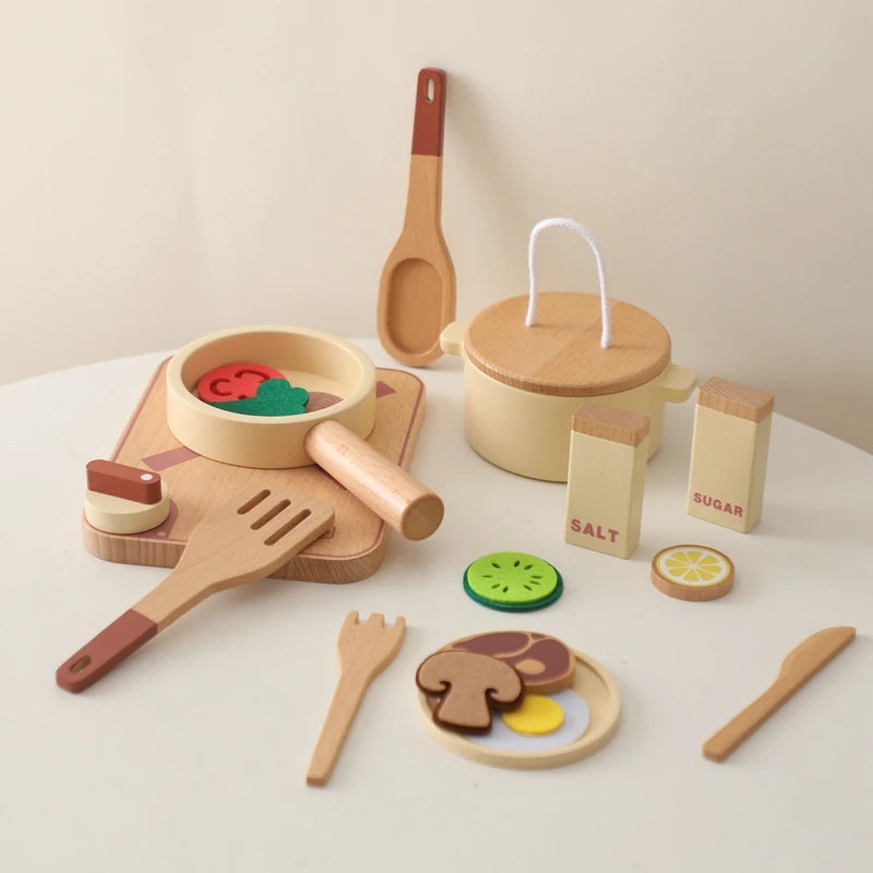 Kid Wooden Ice Cream Shop Pretend Play Set Educational Montessori Toy  Children Simulation Sales Ice Cream Toy Kid Birthday Gift