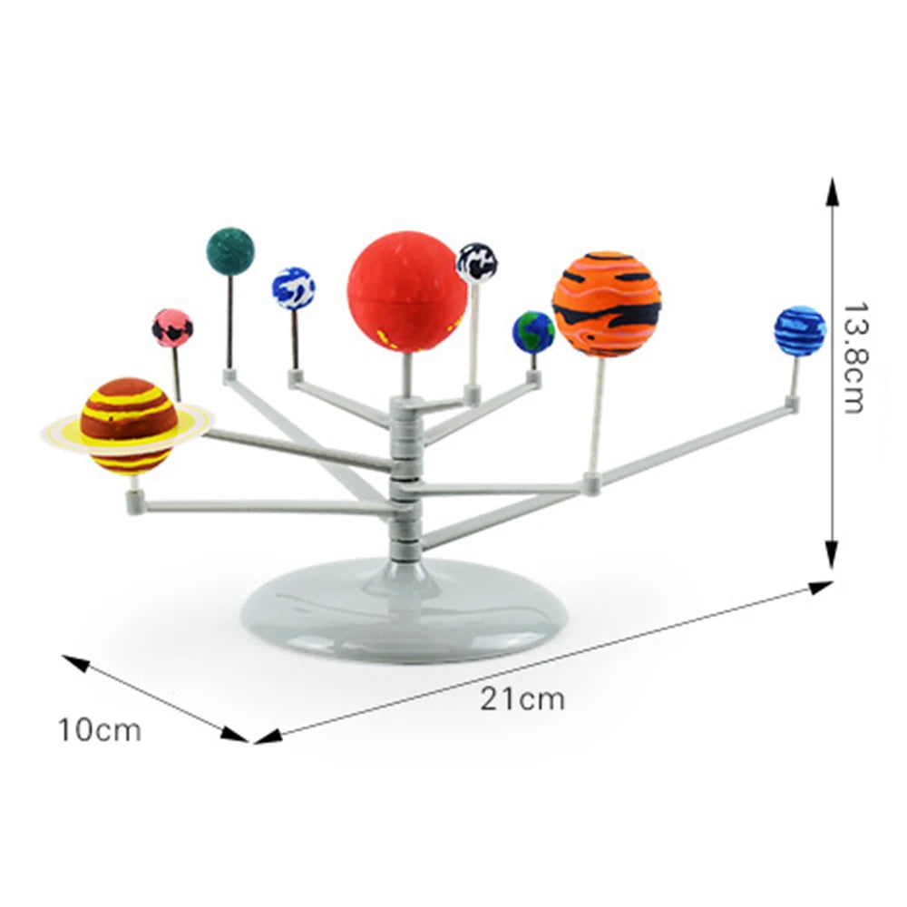 Solar System Model DIY Toys  Educational Child Science Technology Learning Solar System Planet Teaching Assembly Coloring Gift