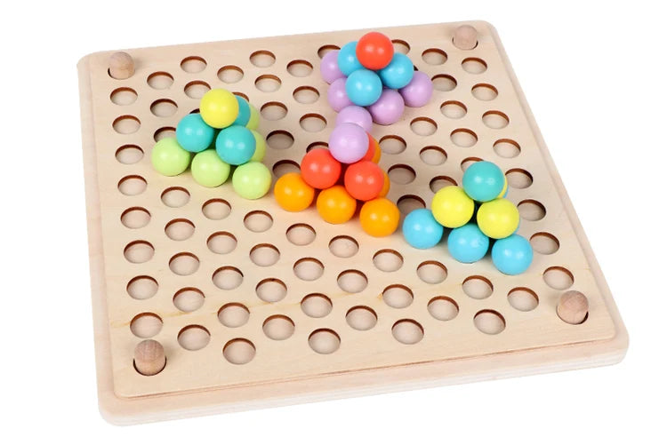 Wooden Beads Game Montessori Educational Early Learn Children Clip Ball Puzzle Preschool Toddler Toys Kids For Children Gifts