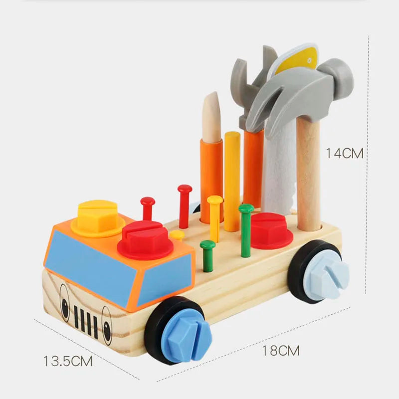 Children 3D Busy Board Wooden Toys Montessori Game Simulation Pretend Play Screw Tools Fine Movement Training Educational Toys