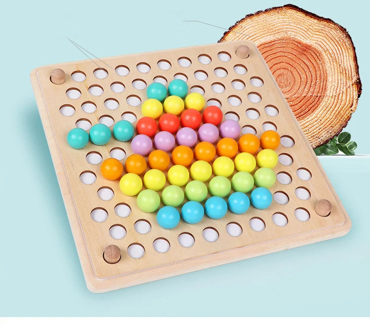 Wooden Beads Game Montessori Educational Early Learn Children Clip Ball Puzzle Preschool Toddler Toys Kids For Children Gifts