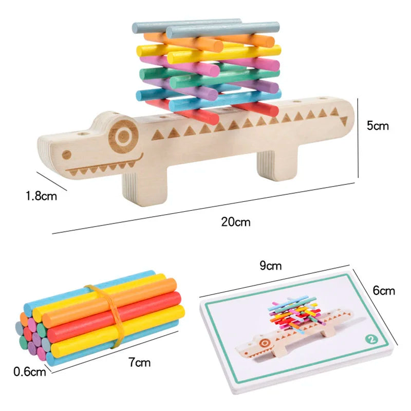 Montessori Wooden Toy Color Matching Games Puzzle Learning Set Fine Movement Training Math Educational Toys For Chilren Kids