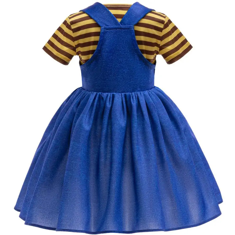 Girls' Dress Halloween Cosplay Set Striped Top Strap Skirt Set Party Dress Summer Casual Set Stage Performance Costumes