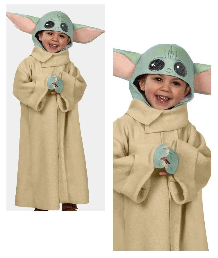 New Arrive Cute Disney Anime Yoda Baby Costume Christmas Carnival Party Cosplay Clothing New Year Kids  Anime Cosplay Funny Xmas