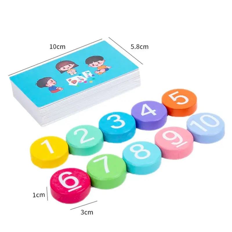 Kids Montessori Math Toys Arithmetic Card Matching Games Addition Subtraction Parish Early Educational Counting Toys for Kid