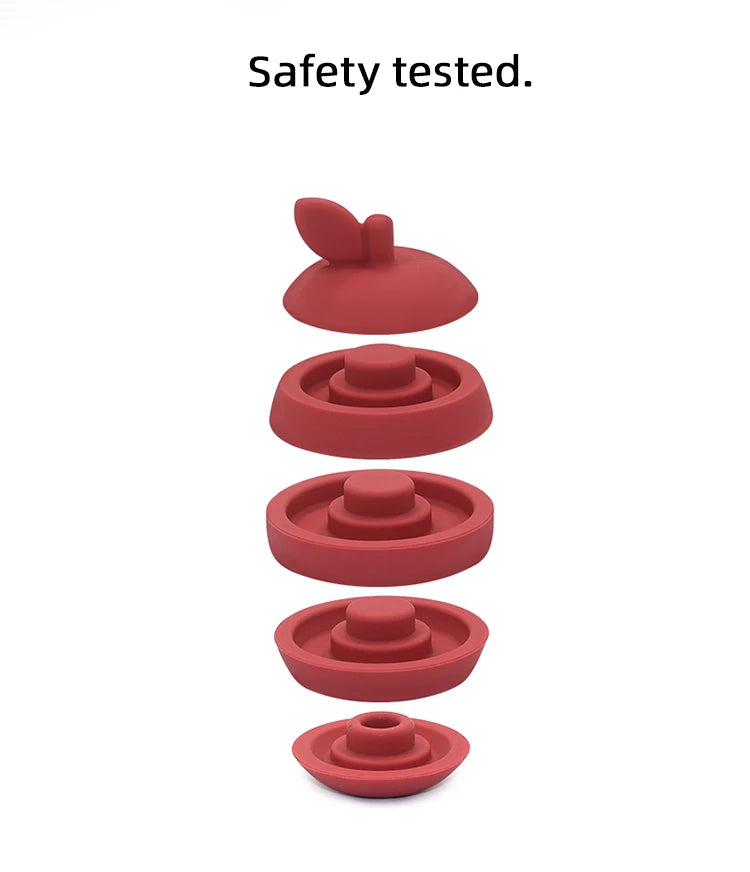 Stacking Fruit Shape Silicone Educational Toy BPA Free Cute Silicone Apple Pear Shape Design Good for Kids Brain Development Toy