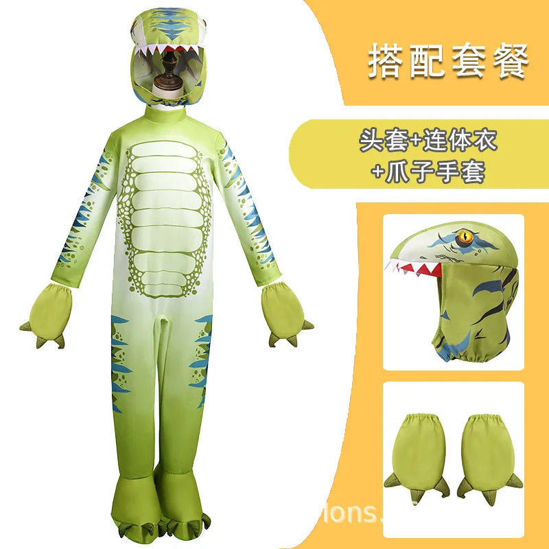 Halloween Children's Dinosaur Costumes World Tyrannosaurus Cosplay Jumpsuits Stage Party Cos Suits For Kids Christmas Gifts 2023