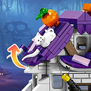 Halloween Creative Building Blocks Set Halloween Hut Haunted House Pumpkin House Decoration Bricks Kit Toys Birthday Party Gifts